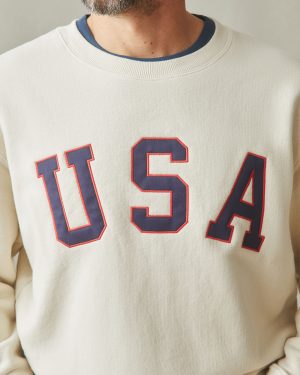 Unisex Relaxed French Terry USA Crew – Turtledove