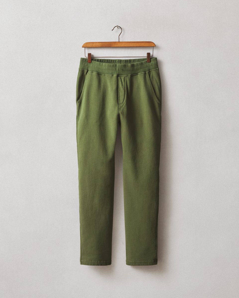 Men's French Terry Straight Pant - Chive