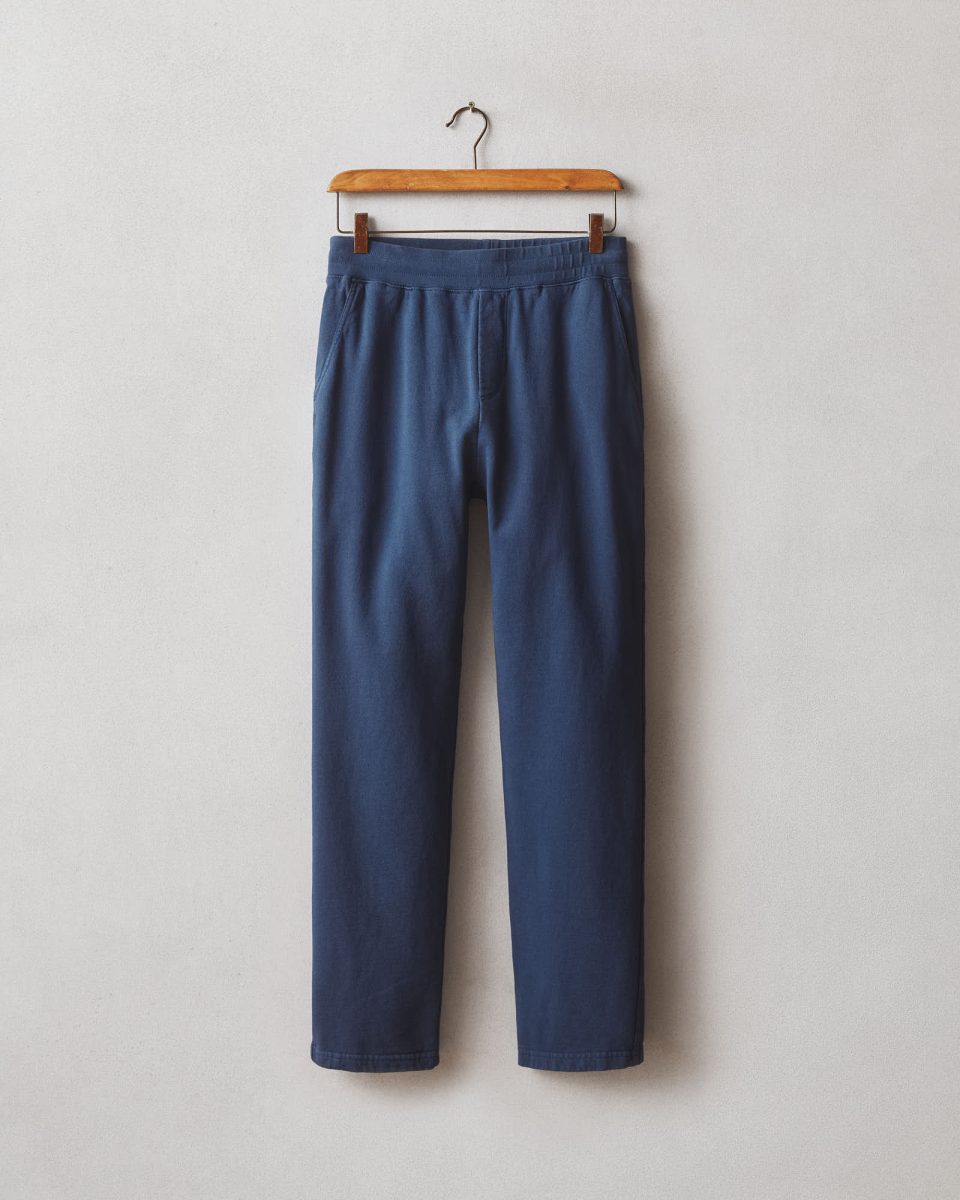 Men's French Terry Straight Pant - Marine Navy