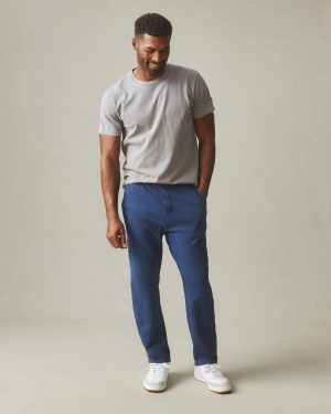 Men’s French Terry Straight Pant – Marine Navy