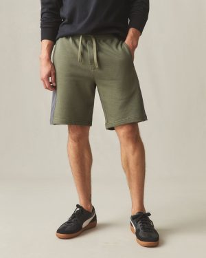 Men’s Colorblock Sweatshort – Olive Dark Charcoal