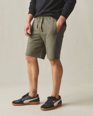 Men’s Colorblock Sweatshort – Olive Dark Charcoal