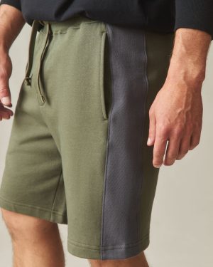 Men’s Colorblock Sweatshort – Olive Dark Charcoal