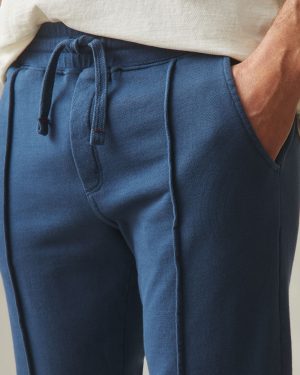 Men’s Pintuck French Terry Jogger – Marine Navy