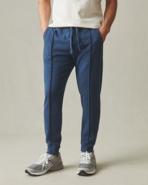 Men’s Pintuck French Terry Jogger – Marine Navy