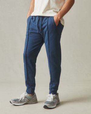 Men’s Pintuck French Terry Jogger – Marine Navy