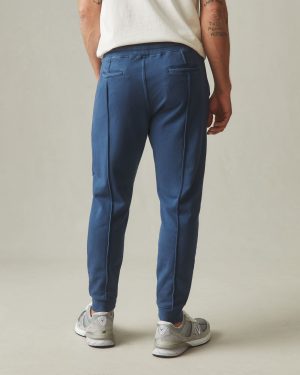 Men’s Pintuck French Terry Jogger – Marine Navy