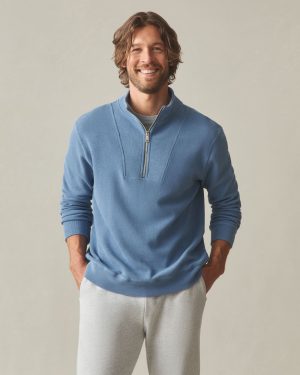 Men’s French Rib Half Zip – Quiet Harbor