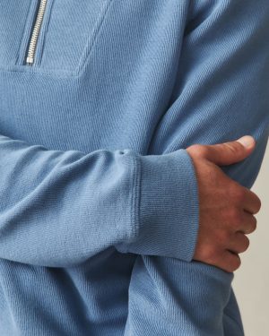 Men’s French Rib Half Zip – Quiet Harbor