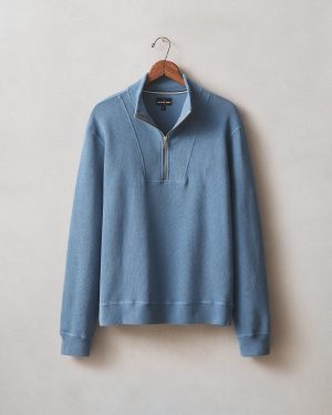 Men’s French Rib Half Zip – Quiet Harbor
