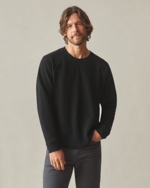 Men’s French Rib Crew – Black