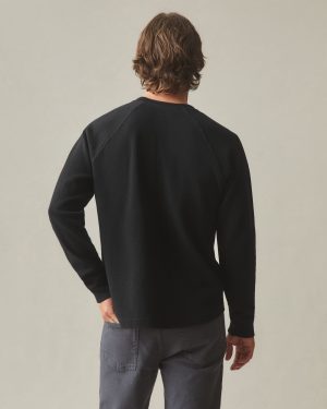 Men’s French Rib Crew – Black