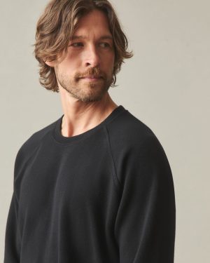Men’s French Rib Crew – Black