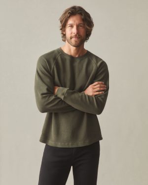 Men’s French Rib Crew – Olive