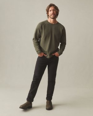 Men’s French Rib Crew – Olive