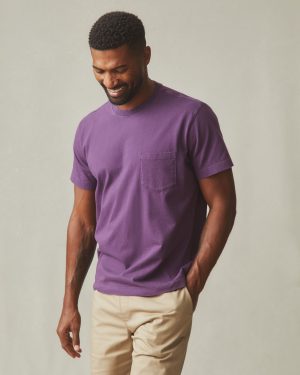 Men’s Pocket Tee – Deep Purple