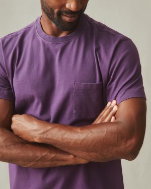 Men’s Pocket Tee – Deep Purple