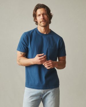 Men’s Pocket Tee – Majolica Blue