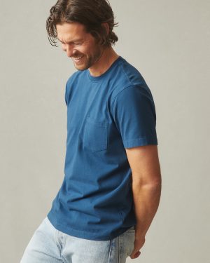 Men’s Pocket Tee – Majolica Blue