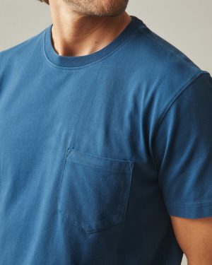 Men’s Pocket Tee – Majolica Blue