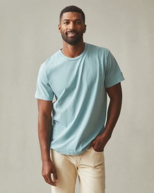 Men’s Vintage Crew Tee – Mineral Wash Blue Mineral