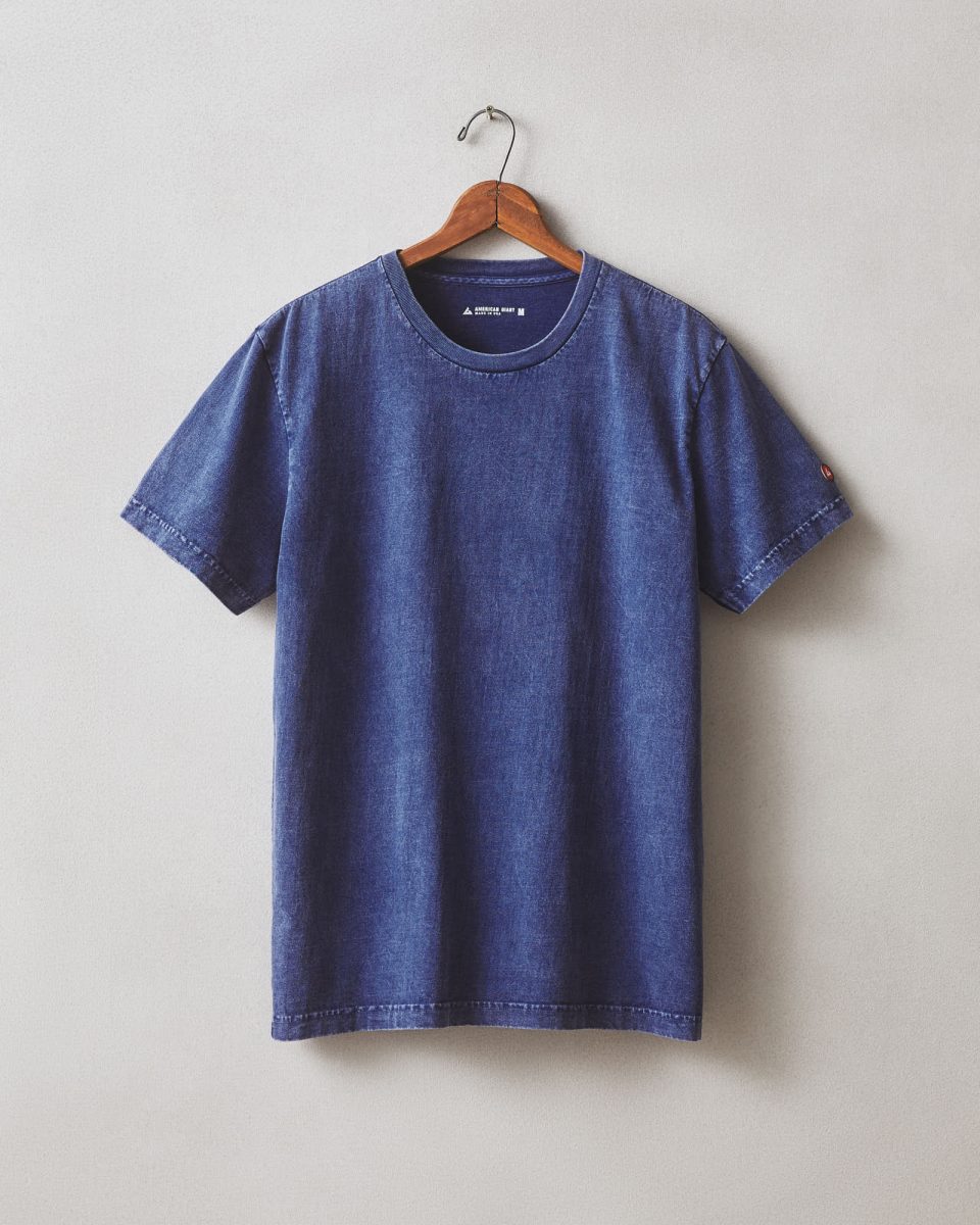 Men's Vintage Crew Tee - Mineral Wash Ocean Cavern