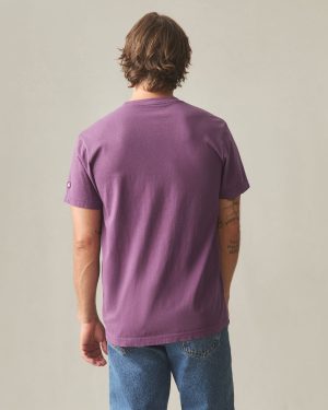 Men’s Vintage Crew Tee – Washed Italian Plum