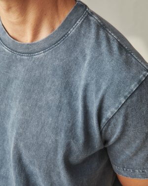Men’s Vintage Crew Tee – Mineral Wash Metropolitan Grey