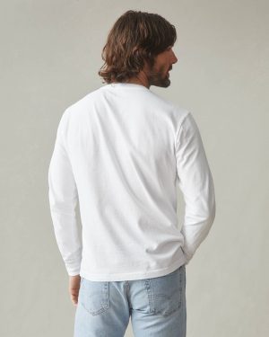 Men’s Vintage Crew Long Sleeve Tee – White