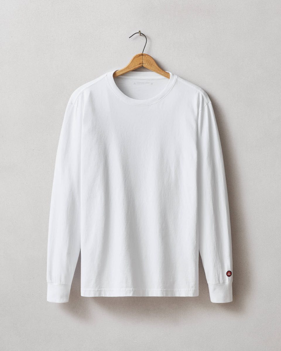 Men's Vintage Crew Long Sleeve Tee - White