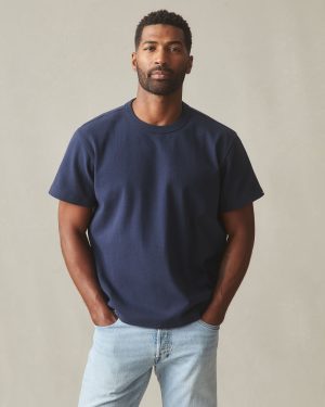 Men’s Rib Tee – Oxford Blue