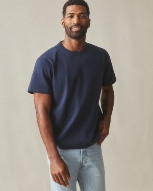 Men’s Rib Tee – Oxford Blue