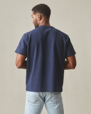 Men’s Rib Tee – Oxford Blue