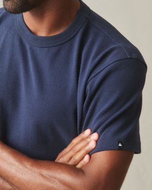 Men’s Rib Tee – Oxford Blue
