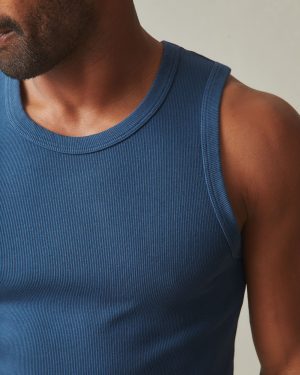 Men’s Rib Tank – Marine Navy