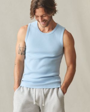 Men’s Rib Tank – Powder Blue