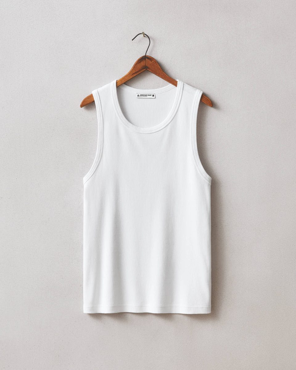 Men's Rib Tank - White