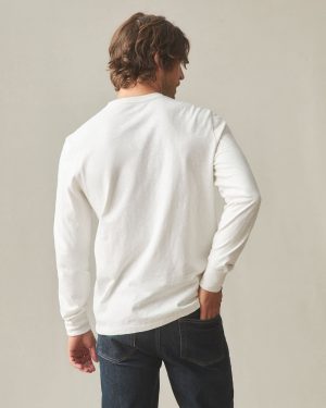 Men’s Premium Slub Long Sleeve Crew Tee  – Bone