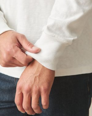 Men’s Premium Slub Long Sleeve Crew Tee  – Bone