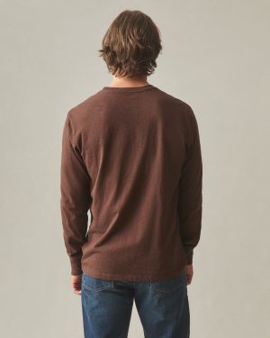 Men’s Premium Slub Crew Tee Long Sleeve – Chicory Coffee