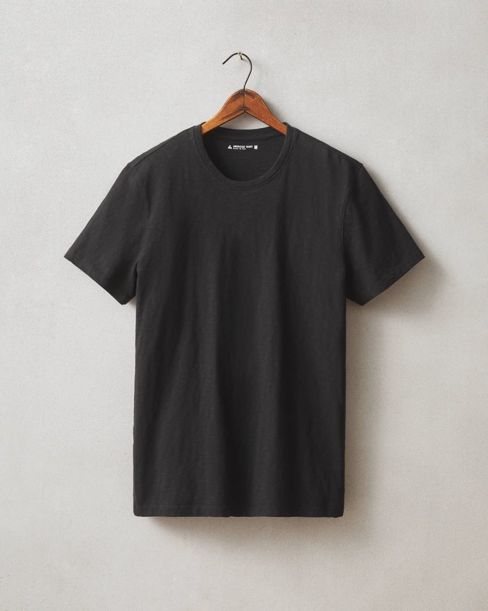 Men's Premium Slub Crew Tee - Black