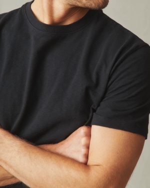 Men’s Premium Slub Crew Tee – Black