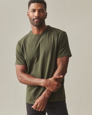 Men’s Premium Slub Crew Tee – Deep Olive
