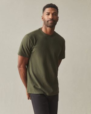 Men’s Premium Slub Crew Tee – Deep Olive