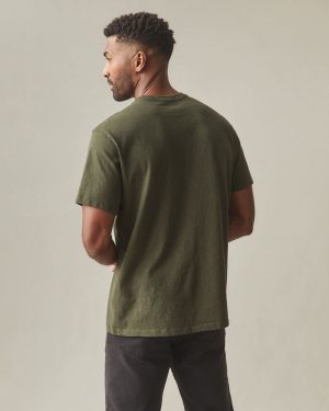 Men’s Premium Slub Crew Tee – Deep Olive