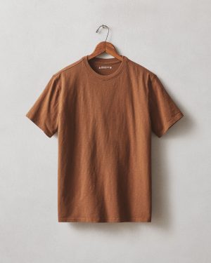 men’s Premium Slub Crew Tee – Mahogany