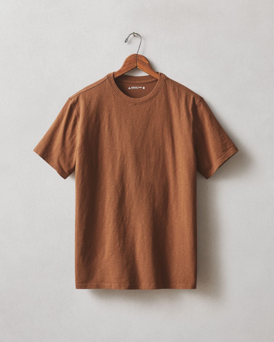 men's Premium Slub Crew Tee - Mahogany