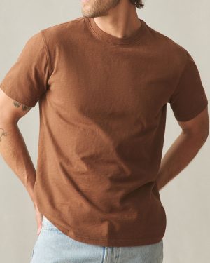 men’s Premium Slub Crew Tee – Mahogany