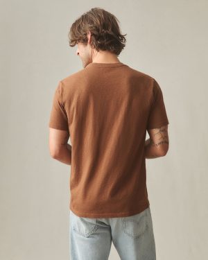 men’s Premium Slub Crew Tee – Mahogany