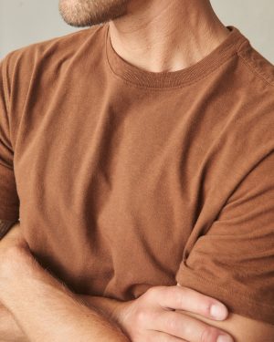 men’s Premium Slub Crew Tee – Mahogany